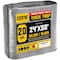 Core Tarps Heavy Duty Tarp, 50 ft L x 0.5 mm H x 24 ft W, 20 Mil, Silver/Black, Polyethylene CT-701-24X50 - alternate 1